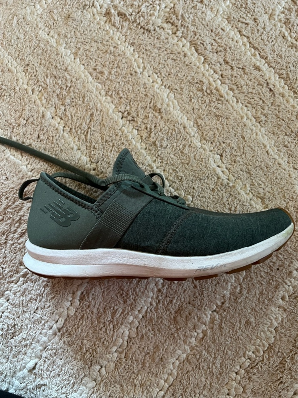 New Balance Men’s Slip-On Athletic Shoe - Dark Green with White Midsole